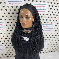 Ondulado Rizos Espiral Primavera Rizo Rizado Trenzado Diadema Peluca Medias Trenzas Pelucas Negro