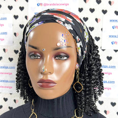 Corto rizos espiral primavera rizo rizado diadema peluca trenzada caja trenzas pelucas