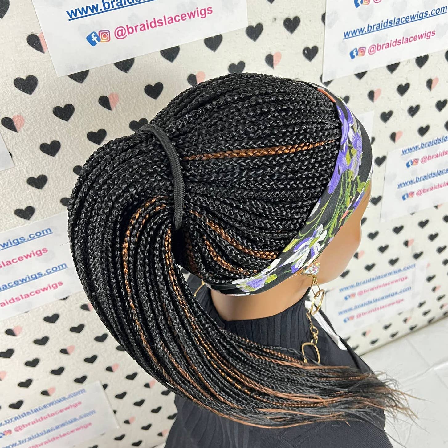 Headband Braid Wig Braided Head band Wig Box Braids Wigs For Black Women