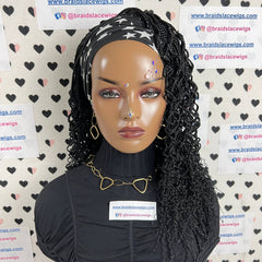 Ondulado Rizos Diadema Peluca Rizada Trenzada Caja Pequeña Trenzas Pelucas Para Mujeres Negras