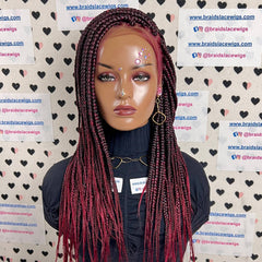 Braided Lace Wig Big Braids 13x4 Lace Frontal Ombre Box Braid Lace Frontal Wig