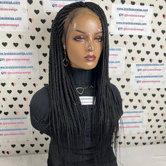 Pelucas llenas del cordón frontal del cordón trenzado de las trenzas de la caja de la peluca de las trenzas laterales para las mujeres negras