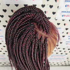 Ready To Ship Braided Wig Lace Frontal Box Braids Lace Front Wig 24 Inches