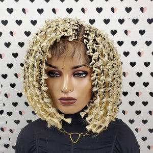 Jungle Braid Distressed Boho Butterfly Goddess Box Braids Braided Lace Wig Color 613/Black
