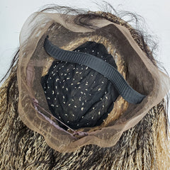 360 Encaje Frontal Cola De Caballo Moño Alto Tiny Twist Peluca De Encaje Trenzado Ondulado Rizado Color 613 / Negro
