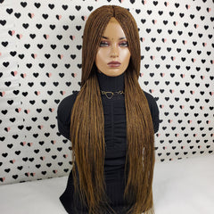 Senegalese Small Twisted Braids Tiny Twist Long Braided Wig Color 27
