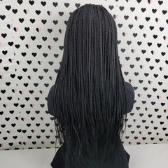 Cornrows Feedin Box Braids Braided Lace Front Wig Color 1b Black