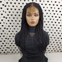 Cornrows Feedin Box Braids Braided Lace Front Wig Color 1b Black