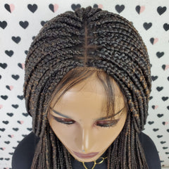 Box Braids Braided Lace Wigs Lace Front Wig Color 1b/30 Ombre 26 Inches