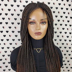 Box Braids Braided Lace Wigs Lace Front Wig Color 1b/30 Ombre 26 Inches