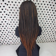 Box Braids Braided Lace Wigs Lace Front Wig Color 1b/30 Ombre 26 Inches