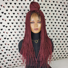 Box Braids Braided Lace Front Wigs For Black Women Color 39