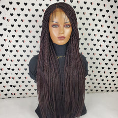 Twist Braid Braided Lace Front Wig Color 99j 28 Inches