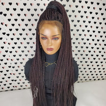 Twist Braid Braided Lace Front Wig Color 99j 28 Inches
