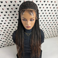 Cornrows Braids Braided Lace Front Wig Box Braid Ombre Wigs For Black Women
