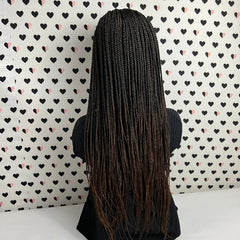 Cornrows Braids Braided Lace Front Wig Box Braid Ombre Wigs For Black Women