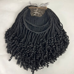 Curly Braided Wigs Box Braid Curls Wigs Color 1b Black