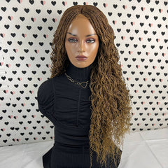 Tiny Small Twist Wavy Curls Long Curly Braids Twisted Braided Wig Color 27