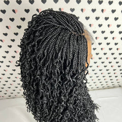 Lace Closure Box Braid Wavy Curls Curly Braids Braided Lace Front Frontal Wig