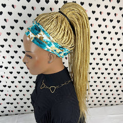 Diadema peluca trenzada banda para la cabeza peluca caja trenzas pelucas para mujeres negras 613 Rubio