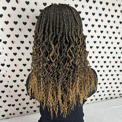 Lace Closure Box Braid Wavy Curls Curly Braids Braided Lace Front Frontal Wig