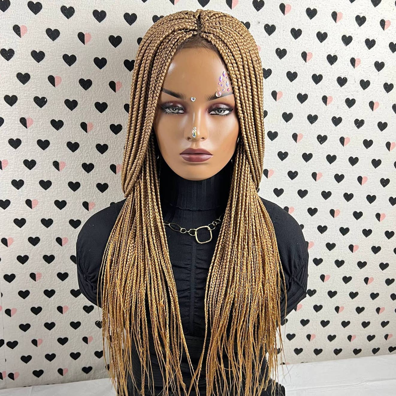 No Part Braid Lace Wig Hand Braided Box Braids Lace Front Wig Color 27