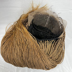 Peluca trenzada larga trenzada trenzada media senegalesa con giro frontal de encaje 13x4