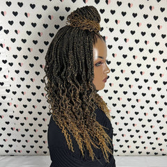 Lace Closure Box Braid Wavy Curls Curly Braids Braided Lace Front Frontal Wig