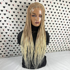 Cornrow Fulani Feedin Braided Box Braids Lace Front Wig Braid wigs
