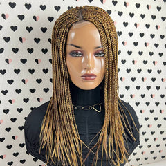 Cornrows Wig Box Braid Cornrow Braids Braided Lace Frontal Wig 14 Inches