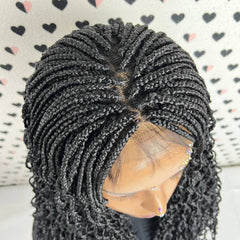 Lace Closure Box Braid Wavy Curls Curly Braids Braided Lace Front Frontal Wig