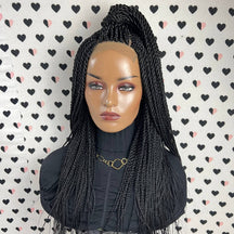 Twist Braided Wig Senegalese Medium Twisted Braids Twist Long Braided Lace Wig