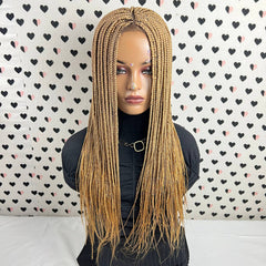 No Part Braid Lace Wig Hand Braided Box Braids Lace Front Wig Color 27