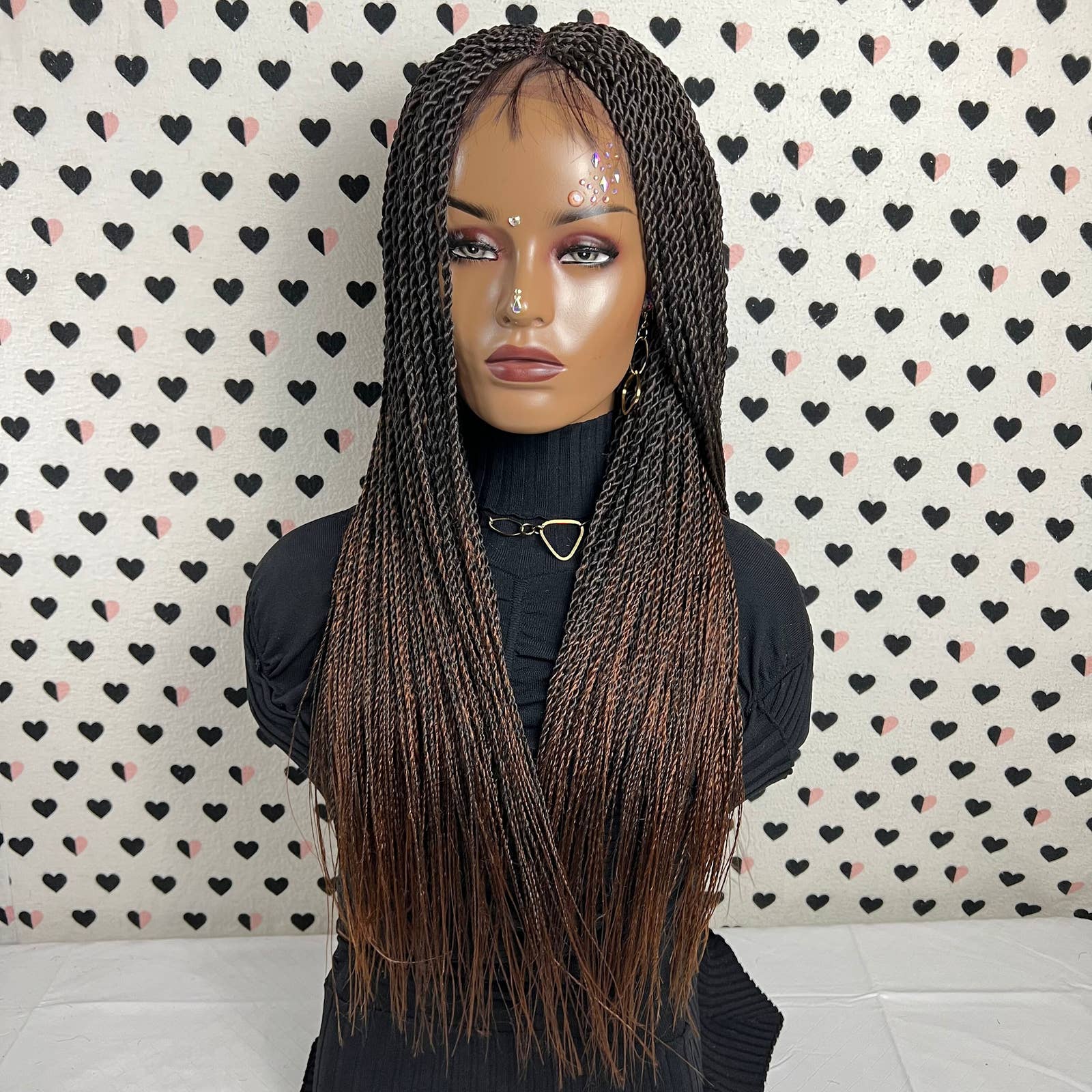 4x4 Lace Frontal Twist Braided Wig Senegalese Twisted Braids Long Twist Lace Wig