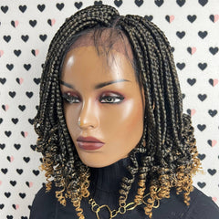 Ready to ship, Knotless braids, curly ends, short length, braided wigs -  Afrikrea