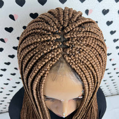 No Part Braid Lace Wig Hand Braided Box Braids Lace Front Wig Color 30