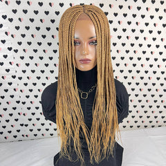 Box Braids Braided Lace Wigs Lace Front Wig For Black Women 27 Golden Blonde