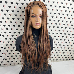 No Part Braid Lace Wig Hand Braided Box Braids Lace Front Wig Color 30