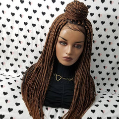 Braided Lace Front Wig Box Braid Wigs For Black Women Color 1b/30