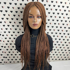 No Part Braid Lace Wig Hand Braided Box Braids Lace Front Wig Color 30
