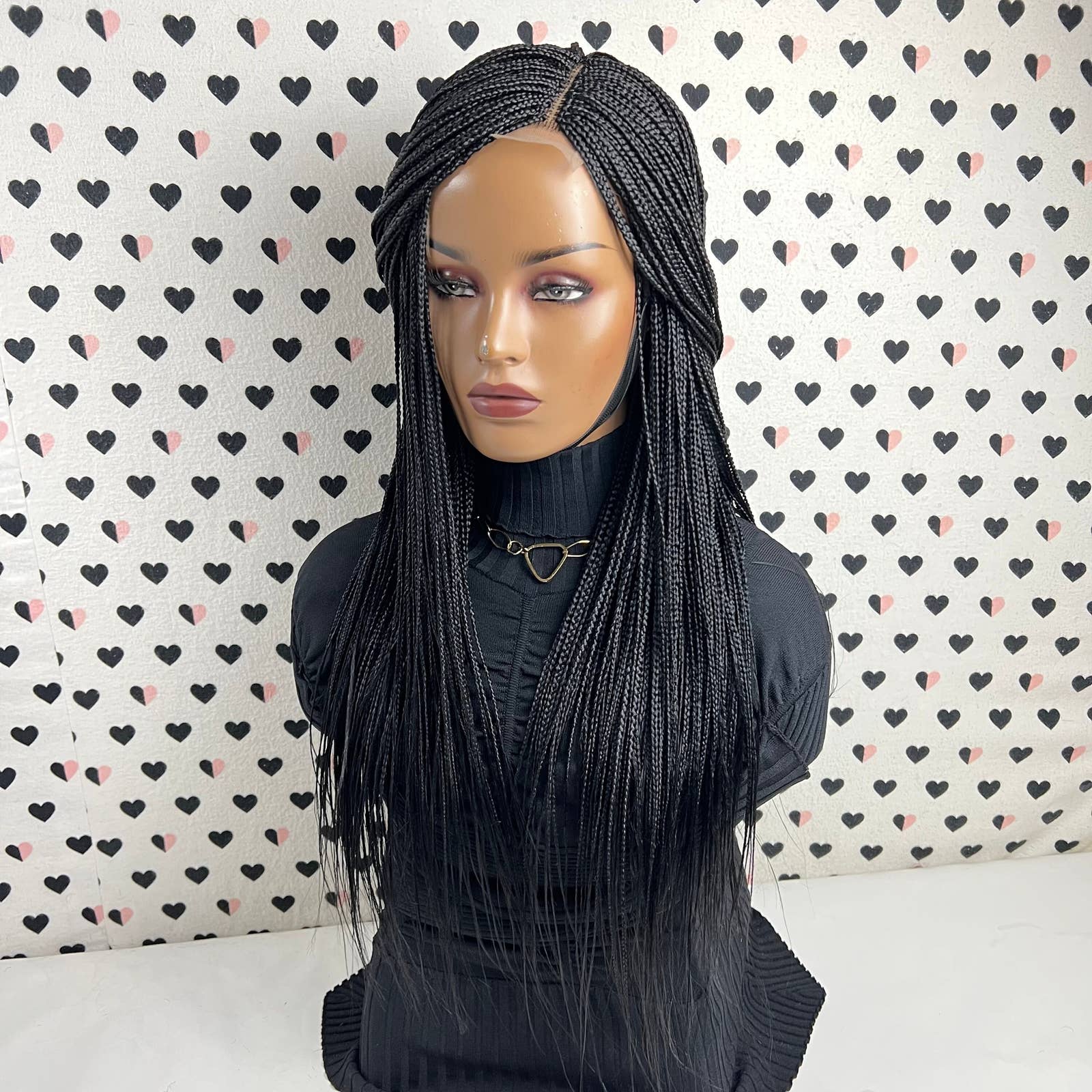 Tiny Box Braid Small Braids Braided Lace Front wigs For Black Women 22 inches