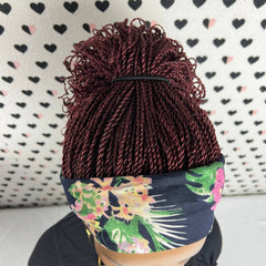 Trenzas rizadas torcidas, peluca con diadema, banda para la cabeza trenzada, pelucas trenzadas pequeñas retorcidas, color rojo