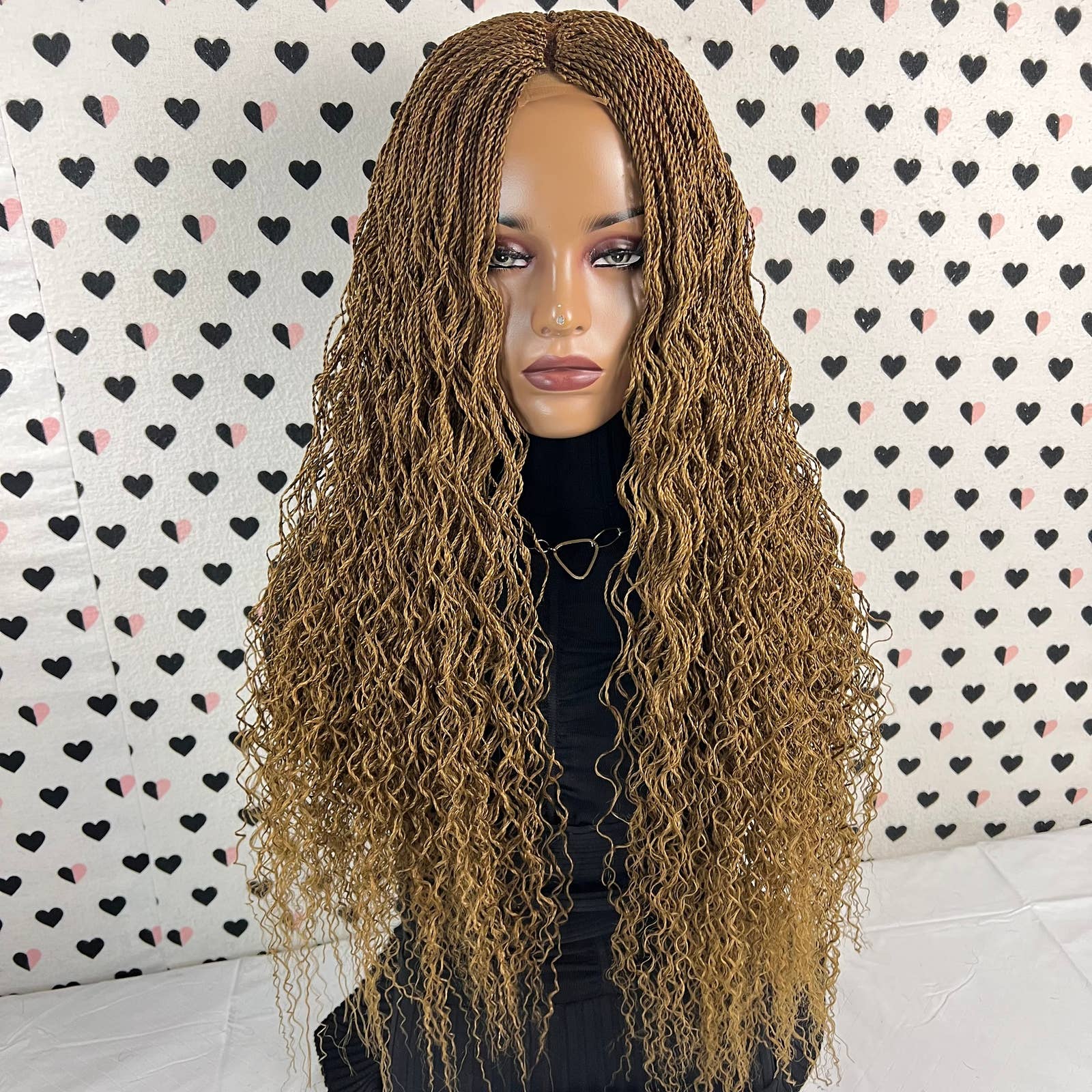 Tiny Small Twist Wavy Curls Long Curly Braids Twisted Braided Wig Color 27