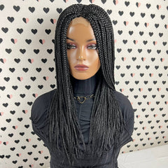 Box Braids Braided Lace Closure Frontal Wig Color 1b 18 Inches