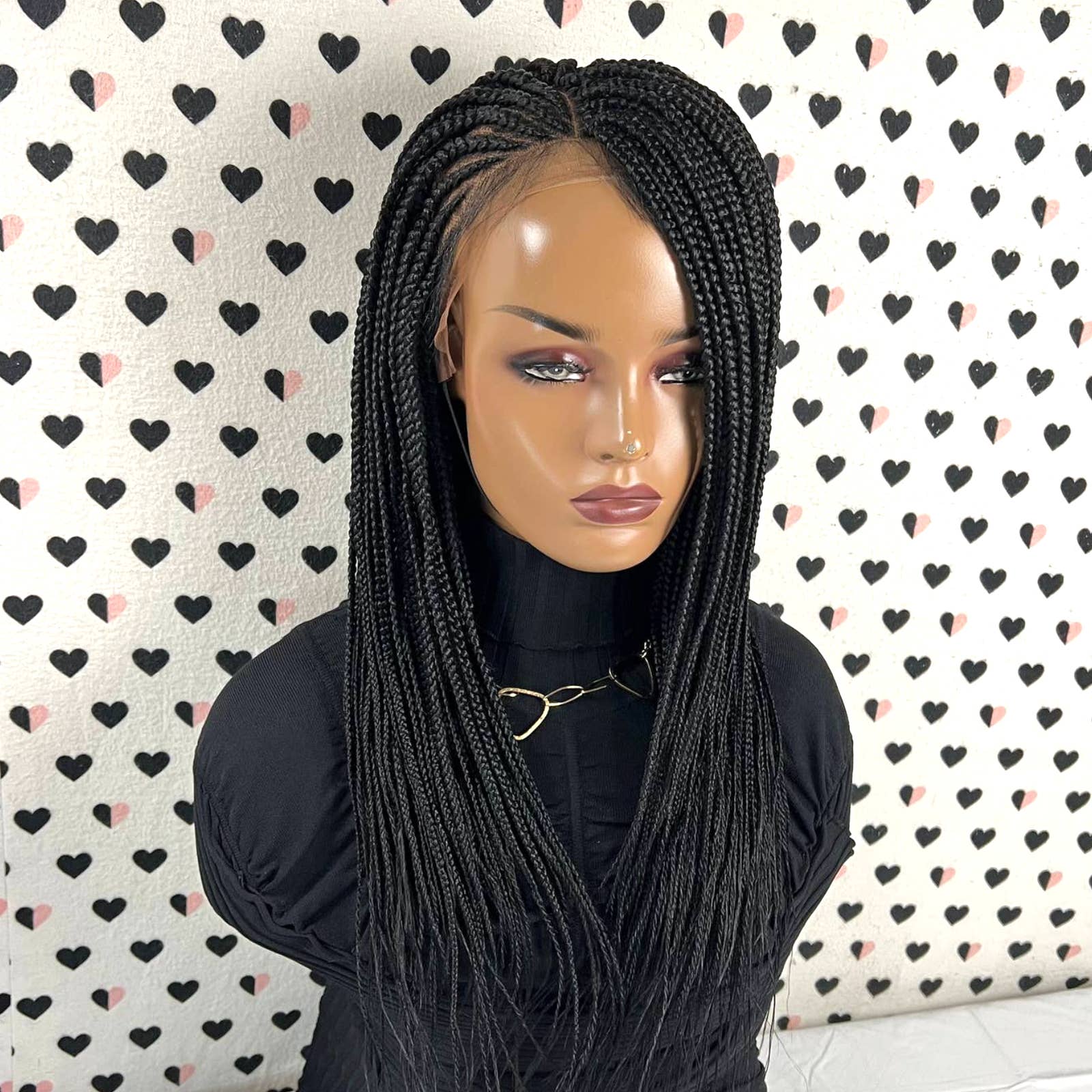 Cornrow Wig Box Braids Braided Lace Frontal Full Lace Wigs For Black Women