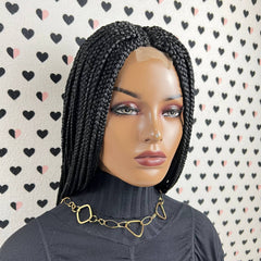 Box Braids Braided Lace Closure Frontal Wig Color 1b 18 Inches