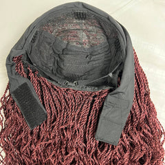 Trenzas rizadas torcidas, peluca con diadema, banda para la cabeza trenzada, pelucas trenzadas pequeñas retorcidas, color rojo