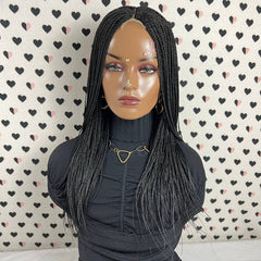 Tiny Box Braid Small Braids Braided Lace Front wigs For Black Women 18 inches