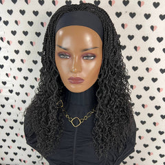 Twist Curly Trenzas Diadema Peluca Trenzada Banda para la cabeza Pelucas retorcidas para mujeres negras