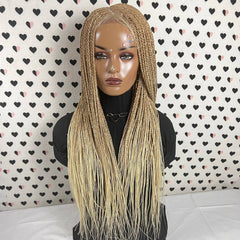 C Cut Wig Lace Front Twist Braid Braided Wig Medium Twisted Braids Lace Frontal